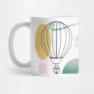 Hot Air Balloon Line Art Mug